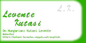 levente kutasi business card